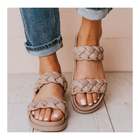 New Arrival! Birch Braided Sandals - Picture 2 of 6